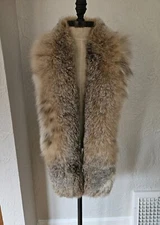 Montana Spotted Lynx Fur Scarf, Collar, Stole, Boa, Wrap Coat 70" Extra Long