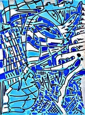 Modern Psychedelic Abstract Cubism Graffiti Art Painting Cartoon Illustration