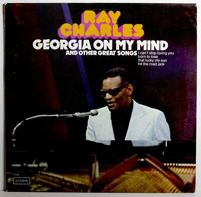 RAY CHARLES  ''Georgia on my Mind '' Vinyl LP (1974)  [NEAR MINT]  cleaned