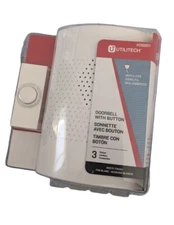 New UTILITECH Wireless Doorbell Kit 0568971 with Button White Home Decor