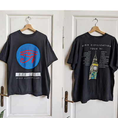 Bee Gees Band Civilization Tour Double Sided T Shirt Full Size S-5XL FH410