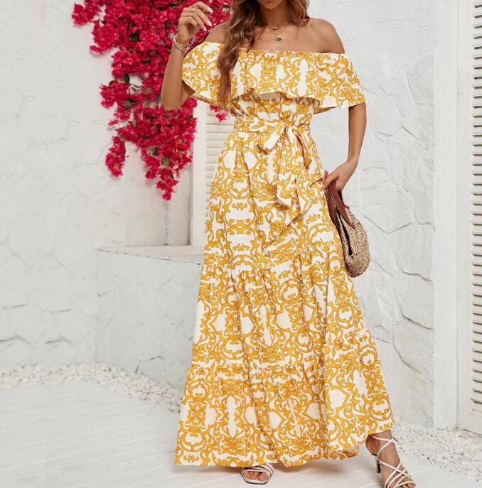 beach dress for men and women Coralie Off Shoulder Front Slit Dress main image 0