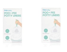 Twin Pack- FRIDA BABY Baby Poo  Pee Potty Liners-Absorbent  Leak Proof - 60 Ct
