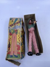Vintage T.P.S. Japan Happy the Violinist Wind-Up Clown Boxed Works