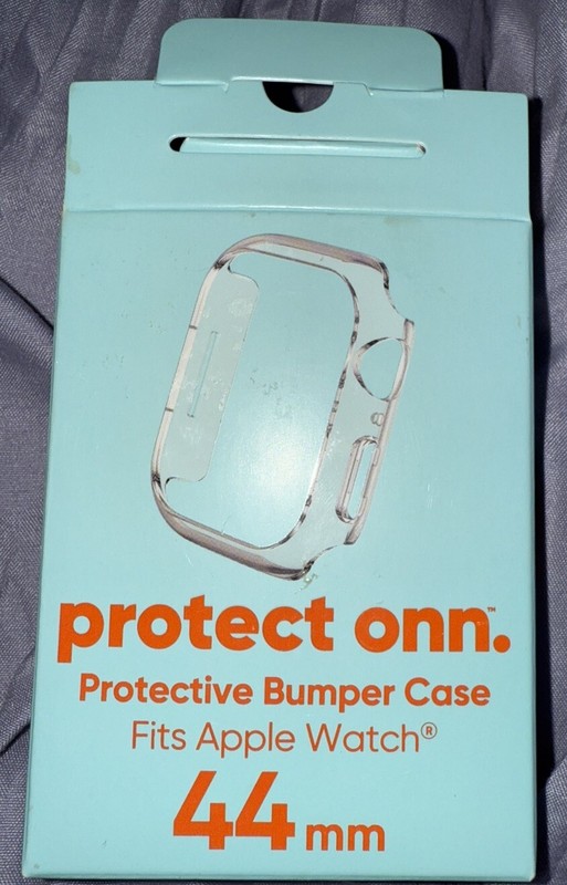 Protect Onn Protective Bumper Case Fits Apple Watch 44mm Clear Color