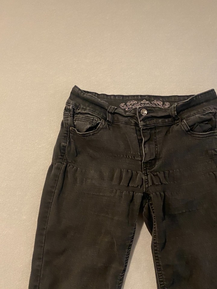 Wax Jeans Womens Jeans Black Wash Cuffed Ankle Size 9 eBay