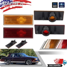 81-88 Cutlass 442 Front Fender Rear Quarter Side Marker Light Lamp Lens 4pc SET