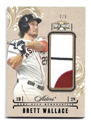 /9 Gold 2014 Topps Triple Threads Unity Single Jumbo Relics UJR-EG Brett Wallace
