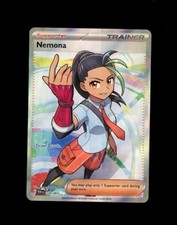 2024 Pokemon TCG PALDEAN FATES NEMONA FULL ART HOLO 229/91! TRAINER