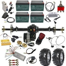 40" Electric Golf Cart Rear Axle kit 48V 1000W Differential Motor Go kart Wheels