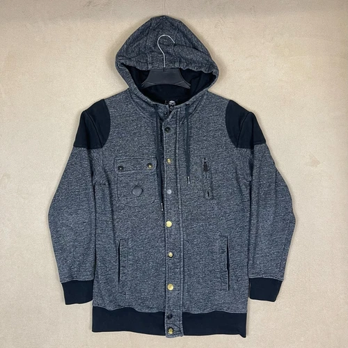 Jinx Mens M Hoodie Jacket Gray Pocket Regular Fit - product listing photo