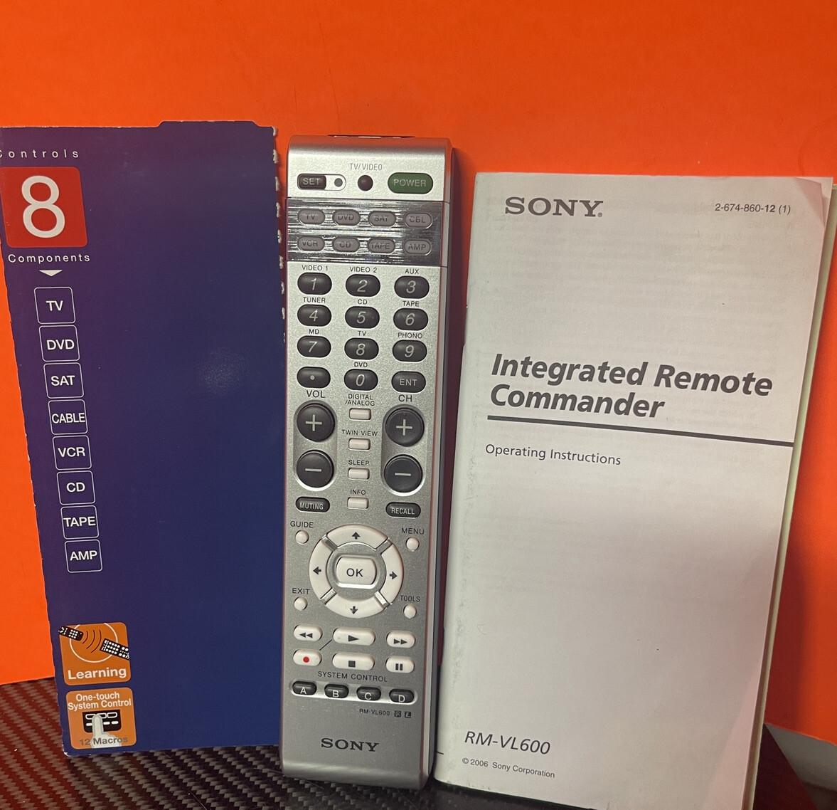 Sony RMVL600 8Device Multi Brand Remote Commander Remote Control VGC
