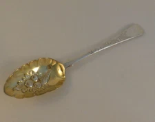 Edinburgh,Scotland Georgian 1818 Sterling Decorated 7" Spoon by Peter Grierson