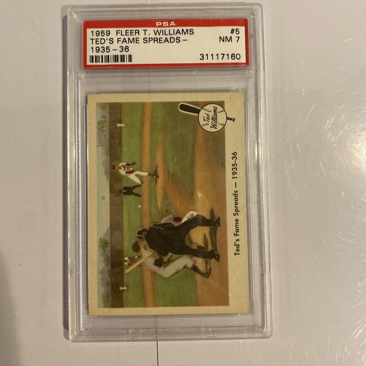 1959 Fleer Ted Williams #5 Ted's Game Spreads 1935-36 PSA 7 | eBay