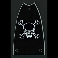 GUITAR TRUSS ROD COVER - Engraved Etched - Fits EPIPHONE Scoop - SKULL BONES