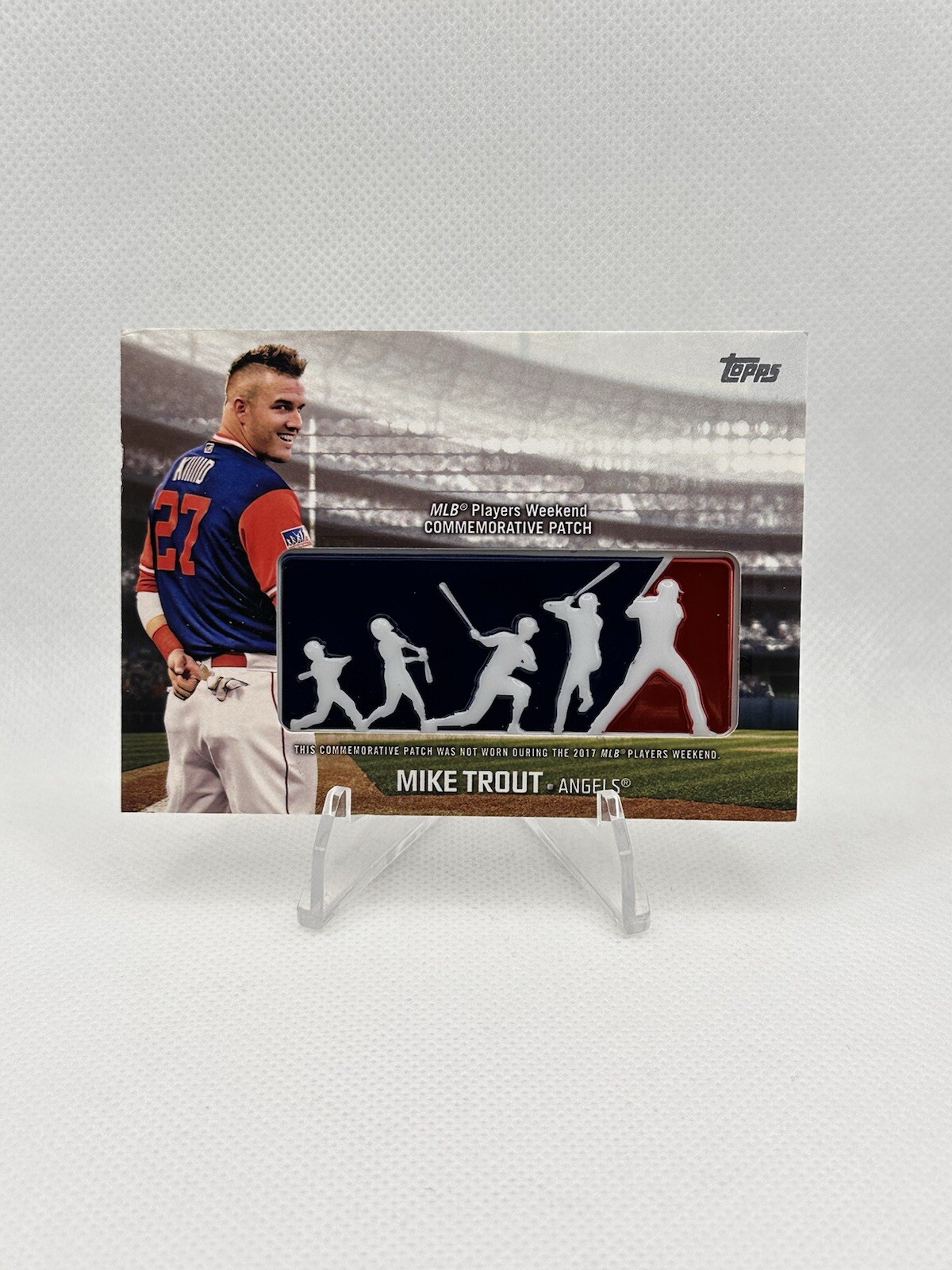 2018 Topps Players Weekend Commemorative Patch #PWP-MT Mike Trout