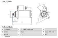Bosch Anlasser Starter 0 986 018 390