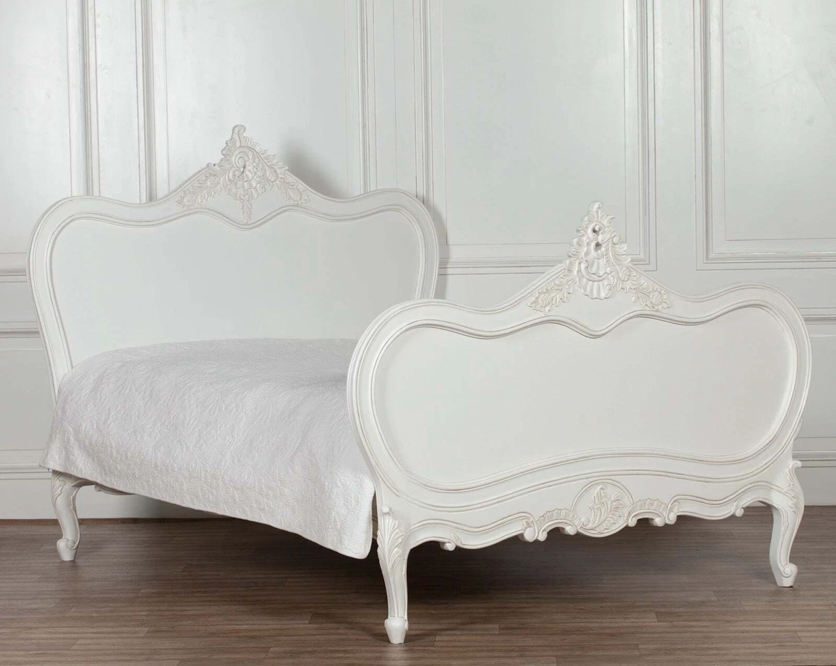 Chateaux white sales wooden bed frame