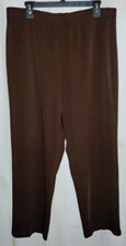 EXCELLENT SUSAN GRAVER DARK BROWN KNIT PULL ON PANT SIZE XLP MADE IN USA