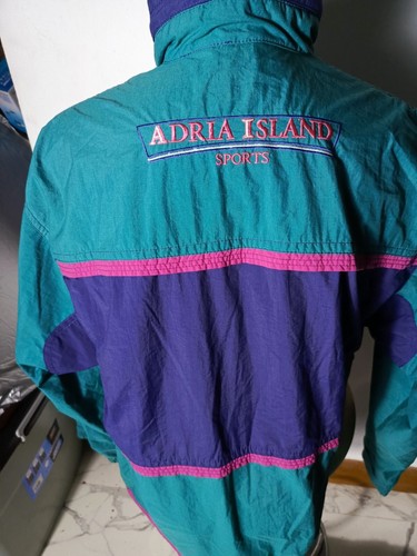 ADRIA ISLAND Brand Windbreaker Jacket Full Zip Green Long Sleeve | P:24.5, L:27 - Picture 8 of 12