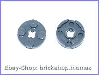 Lego x Platte rund grau 4032 Plate Round 2x2 Axle Dark Bluish Gray NEU  NEW