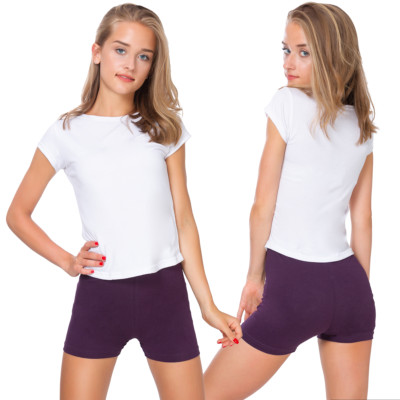 Damen-Baumwollshorts Sportslips dehnbar Damenleggings Größen 8-22 PSL5