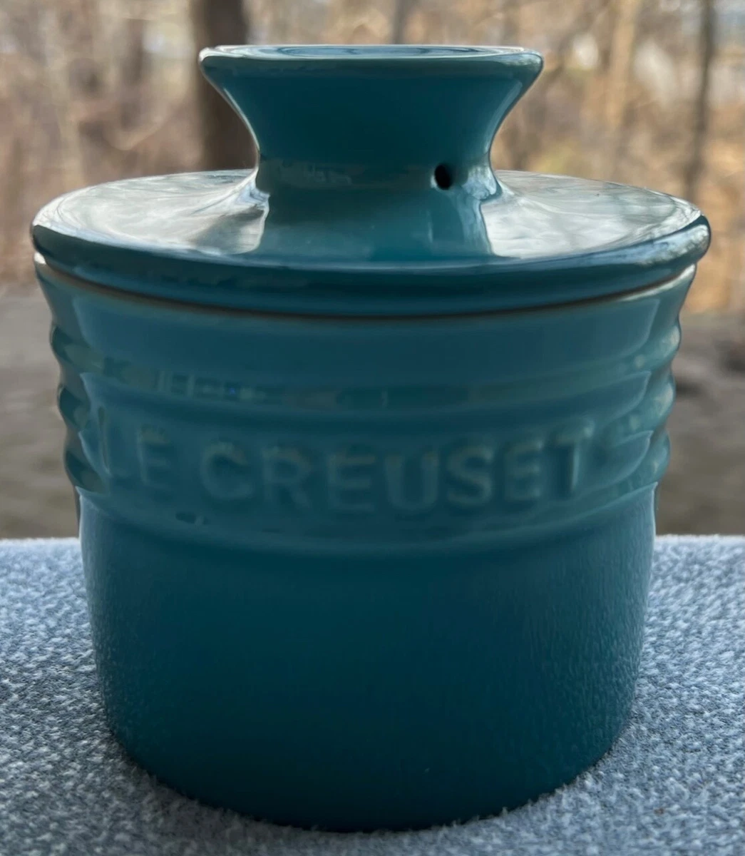 Le Creuset stoneware butter bell butter dish Caribbean blue eBay