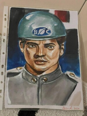 Bob Lynn Captain Scarlet A4 Original Art von Gary Ward Gerry Anderson