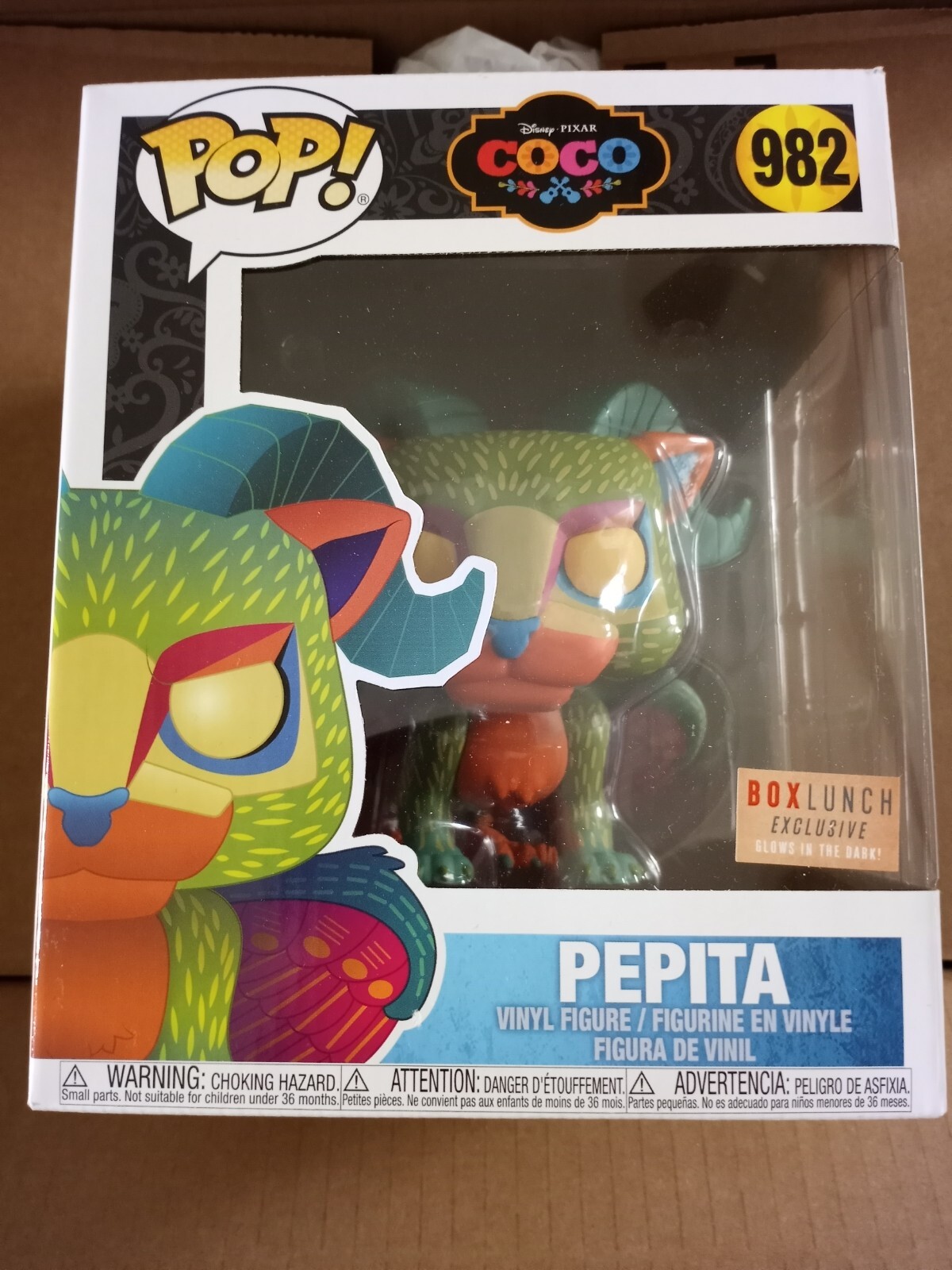 Funko Pop Disney Pixar Coco Brillo En La Oscuridad Pepita 982 Gitd Caja Almuerzo Exclusivo