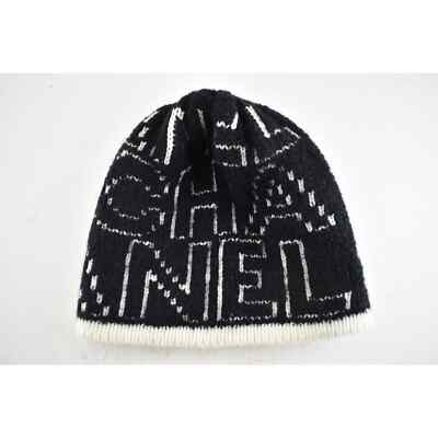 Chanel 21K Black White Letter Cashmere Wool Silk CC Logo Knit