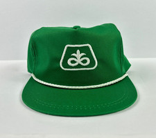 K Products Pioneer Seeds Rope Trucker Hat Cap Snapback Green USA Made Farm Ag