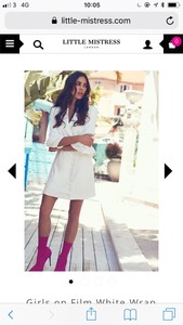 white wrap blazer dress