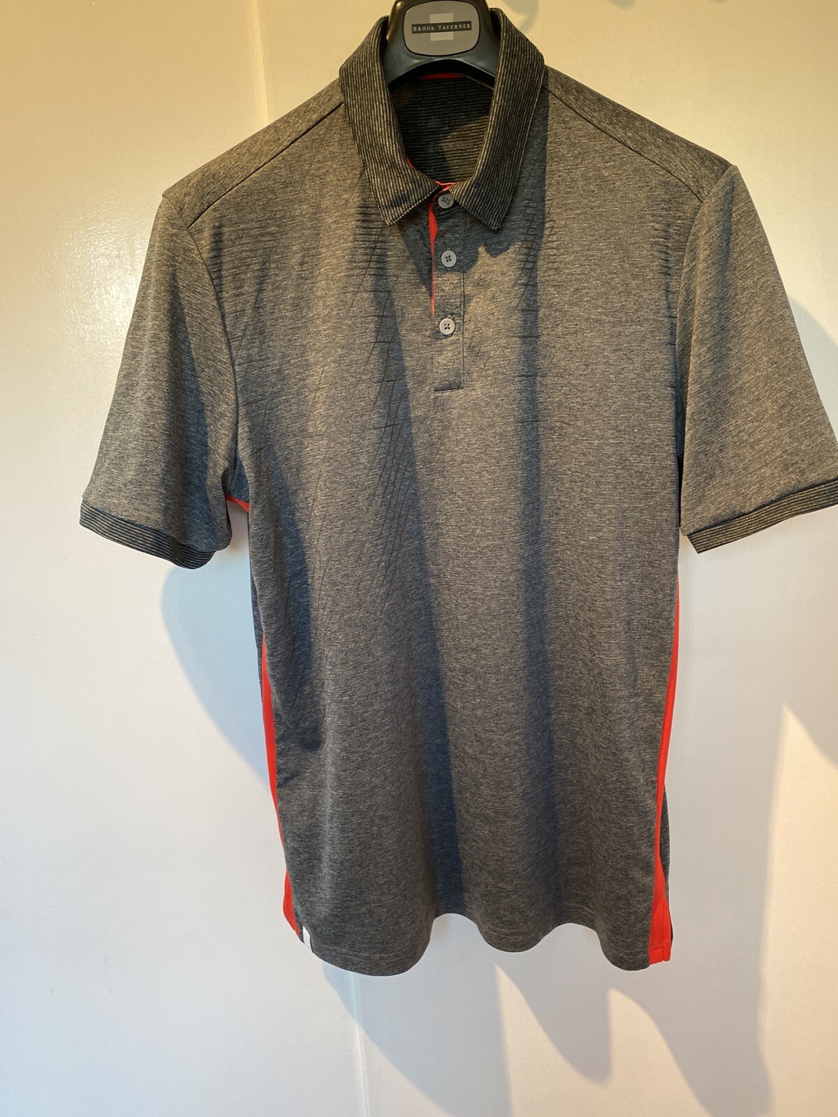 Adidas Clima Cool Mens Medium Polo Top Red Grey Black rare rrp £38 image 2