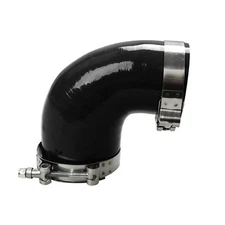 3" to 2.5" inch Black Silicone Reducer Coupler 90 Degree w/ 2x T-Bolt Clamps