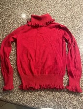 Ralph Lauren Polo Red Turtleneck Sweater Girls Size 4/4t Long Sleeve Cotton EUC