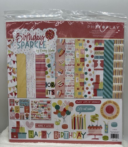 PhotoPlay Sammlung Paket 12"X12" - Geburtstag Glitzer (1er Pack) Scrapbooking Neu - Bild 1 von 11