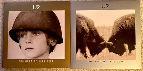 U2 - 2 x Vinyl LP Lot - THE BEST OF 1980 - 1990 & 1990-2000 - NM Condition