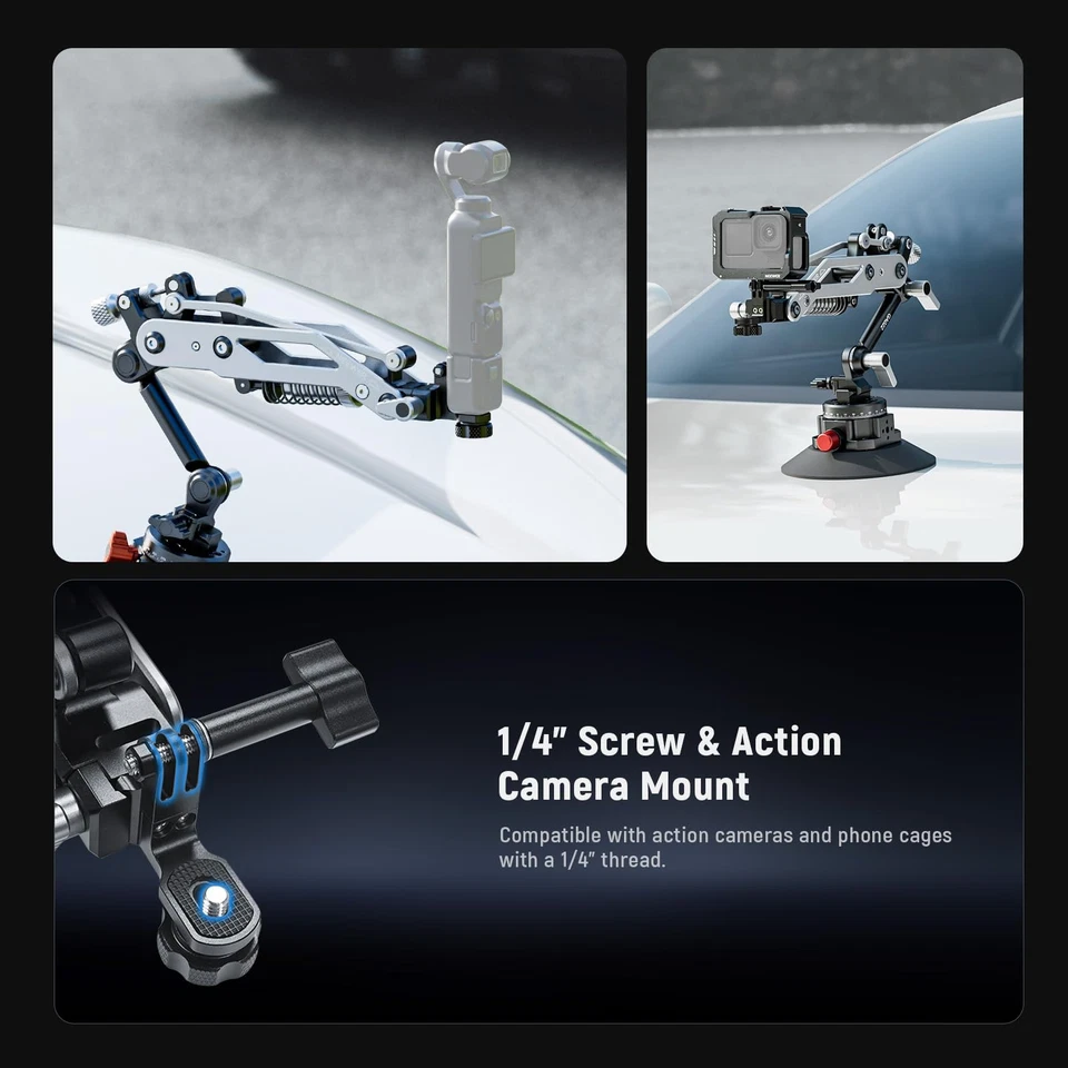 Neewer 6" Suction Cup Camera Mount Magic Arm for Camera Action Cam Phone Movie - Image 2 of 4
