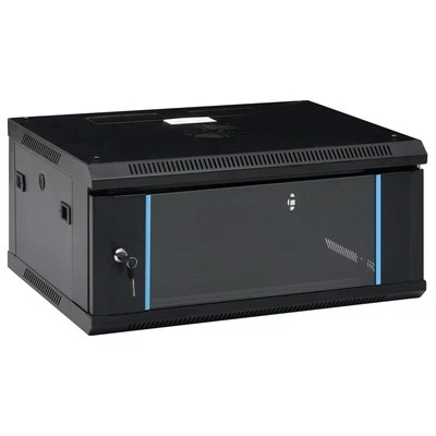 9U Wall Mounted Network Cabinet Home Server Rack Data Cabinet 19" IP20 vidaXL