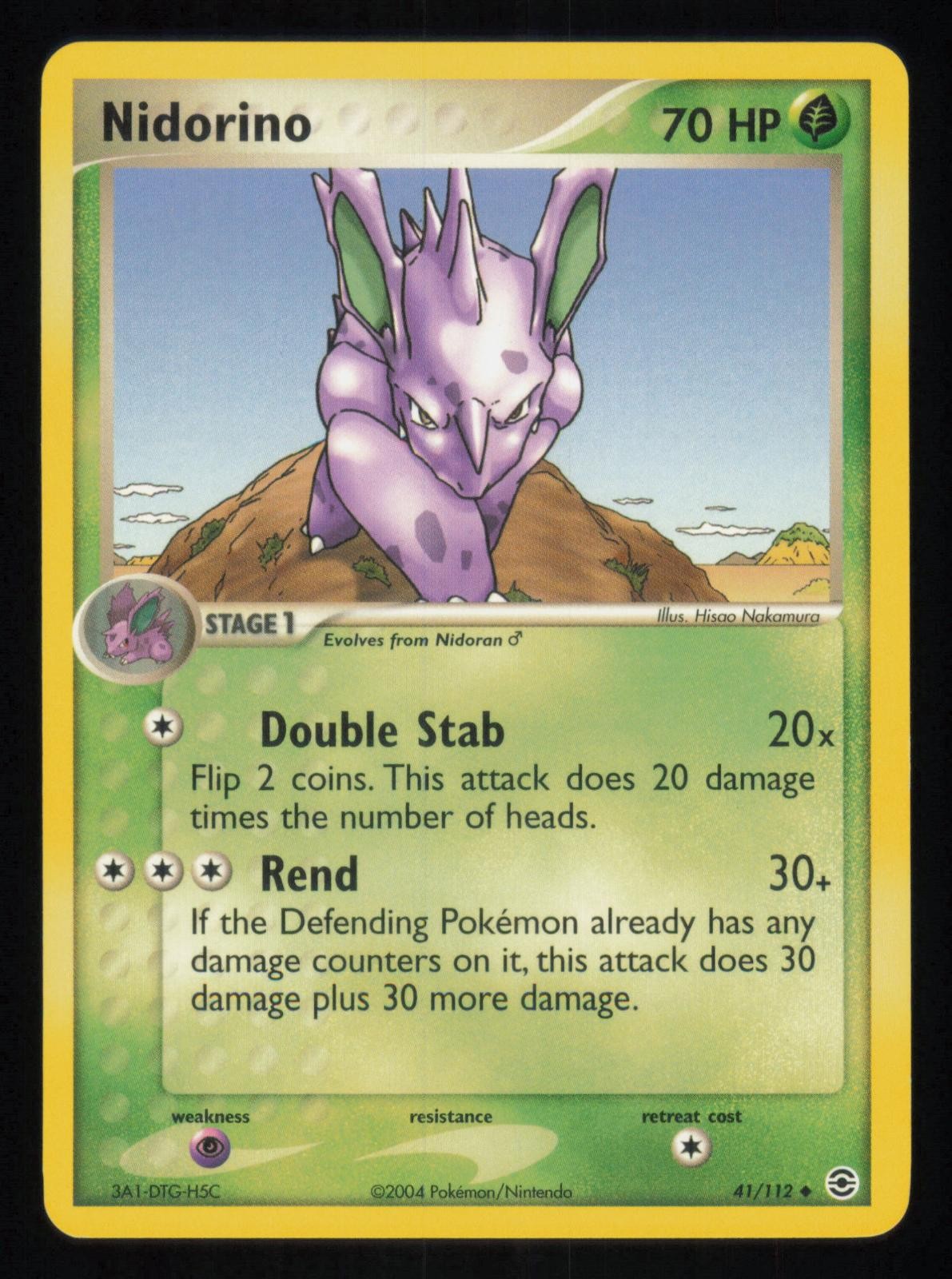 NIDORINO 41/112 UNCOMMON FIRERED & LEAFGREEN LP POKEMON