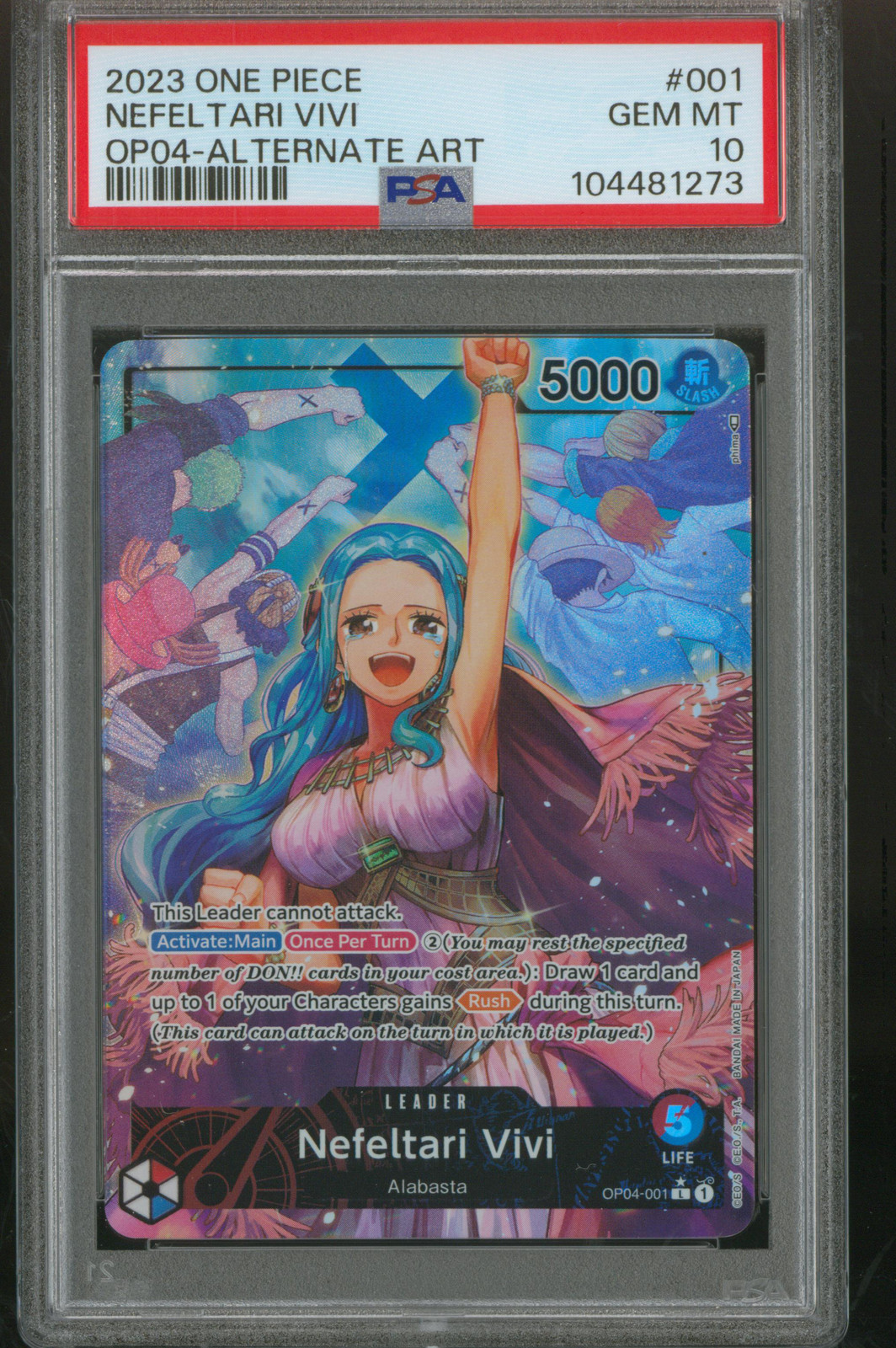 Nefeltari Vivi 2023 Kingdoms of Intrigue #OP04-001 Leader Nefeltari Vivi 2023 Kingdoms of Intrigue #OP04-001 Leader