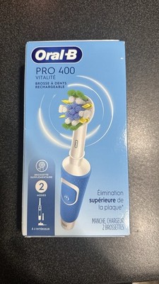 Oral B Pro 400 3D Blue Vitality Electric  Toothbrush with (2) Brush  Heads