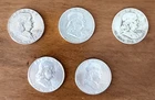 1955/56/59D/63D (2) Franklin Half Dollar Lot of 5