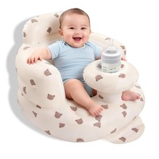 Inflatable Baby Seat Built in Air Pump, Blow Up Baby Chair with Back Support ...