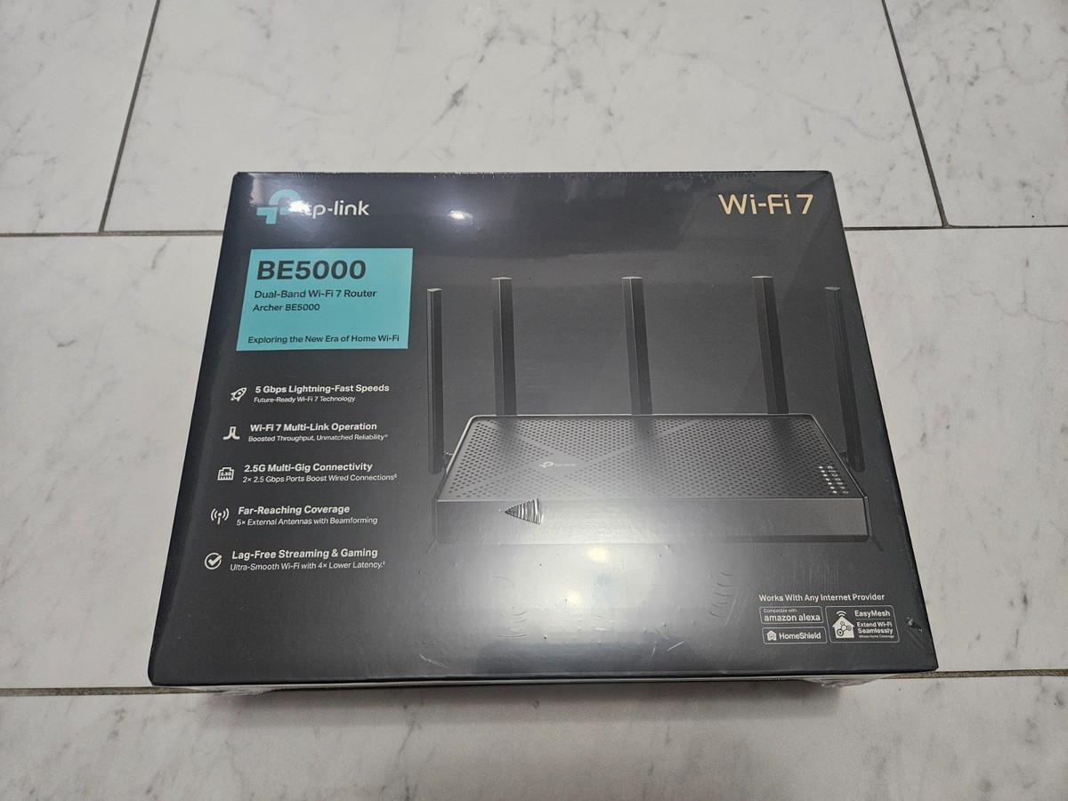 Brand NEW TP-Link Archer BE5000 Dual-Band Wi-Fi 7 Router Black | eBay