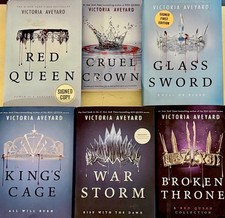 Red Queen COMPLETE HC Set Victoria Aveyard + Novellas 2 SIGNED 1st Ed