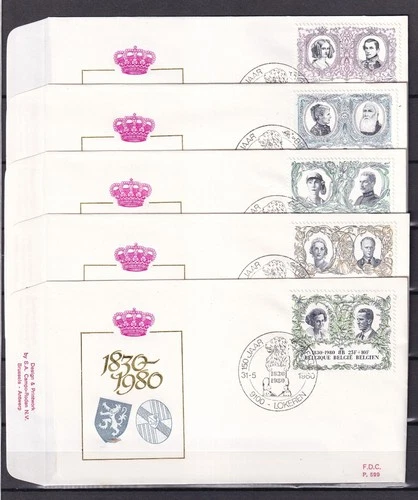 [LG78962] Belgium N°1978/1982FDC Royalty First Day Cover COB € 16,00 SUPERB