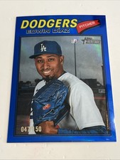 2026 Topps Heritage Chrome Edwin Diaz /150 Blue COLOR MATCH LA Dodgers