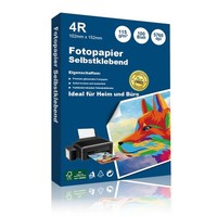 10 X 15 Cm Inkjet Fotopapier GläNzend Selbstklebend 100 Blatt 4R Sticker Papi...