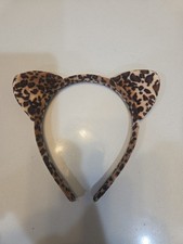 Leopard Print Cat Ear Headband Costume Ears.